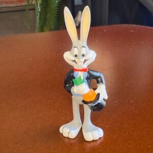 Figurine PVC Vintage Bugs Bunny Magician 1990 Looney Tunes Applause Cake Topper